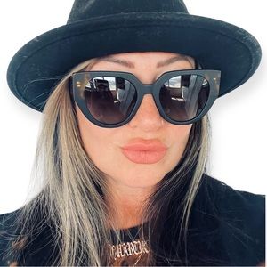 DIFF Ivy Sunglasses Polarized Matte Black Tortoise Frame Grey Gradient Lens NIB